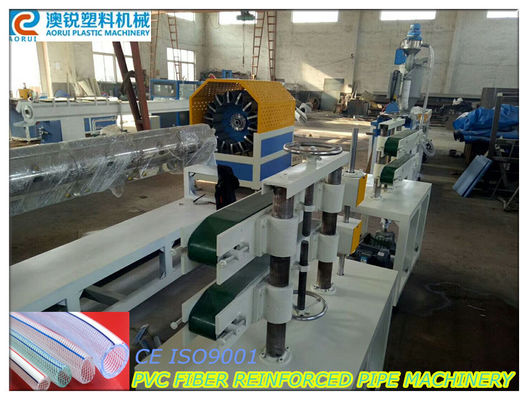 Pvc Fiber Reinforced Soft Plastic Pipe Extrusion Machine , Pvc Gridding Pipe Production Line