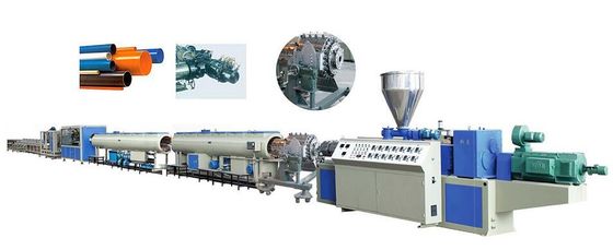 良い価格 50HZはねじ適用範囲が広いポリ塩化ビニールの管の製造工場/プラスチック管の放出機械を倍増します オンライン